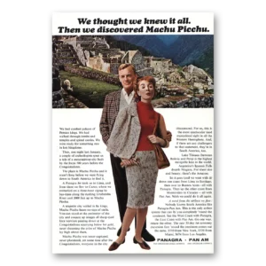 1965 Pan Am Print Ad | Machu Picchu