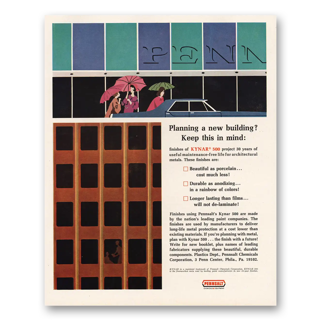 1965 Pennsalt Chemicals Print Ad | Kynar 500