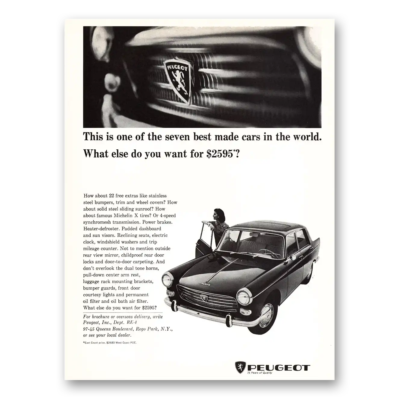 1965 Peugeot Print Ad | Seven Best