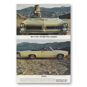 1965 Pontiac LeMans Print Ad | Real Tiger Frompussycat
