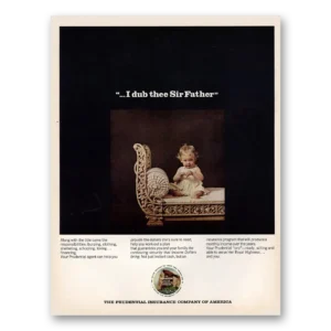 1965 Prudential Insurance Print Ad | I Dub Thee