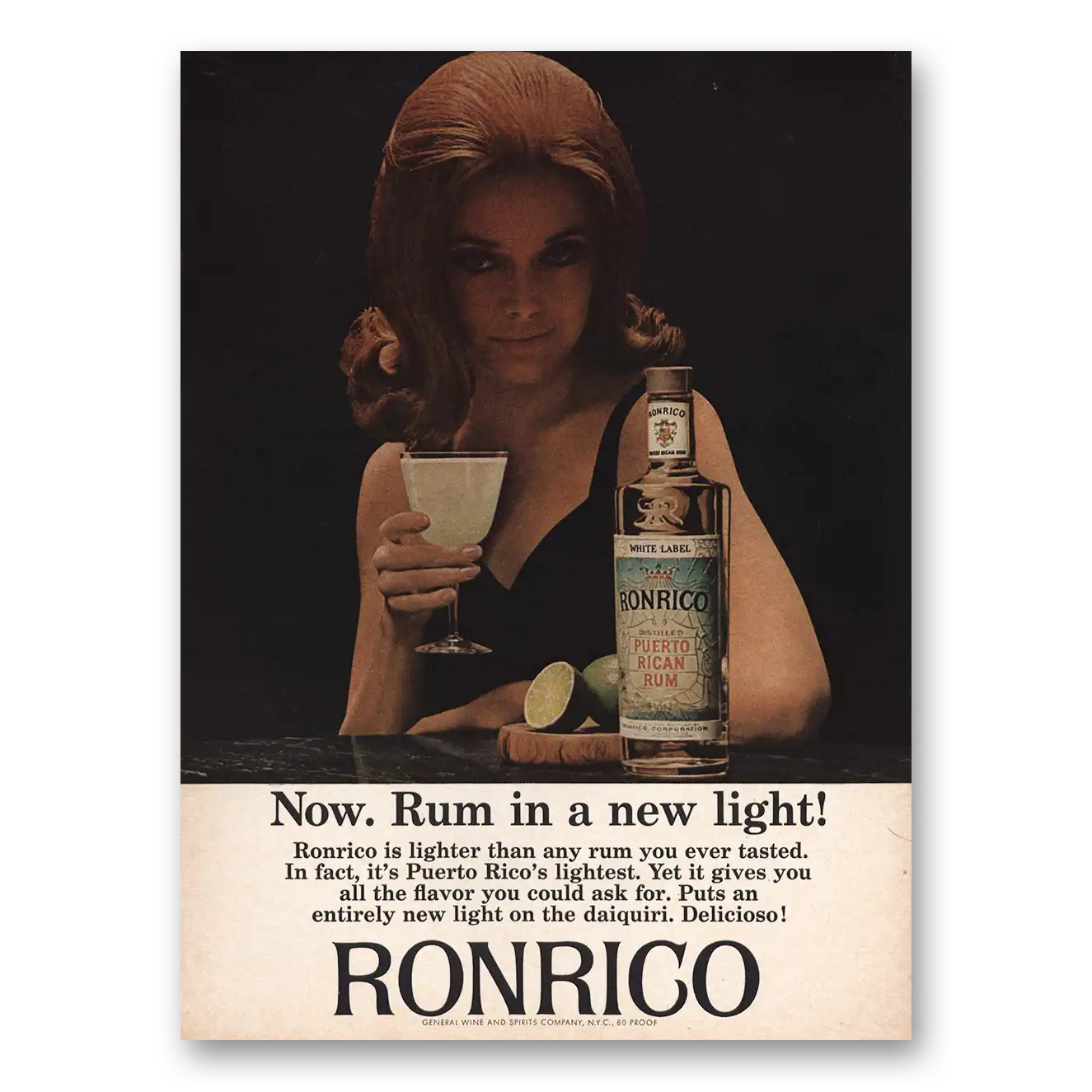 1965 Ronrico Rum Print Ad | New Light