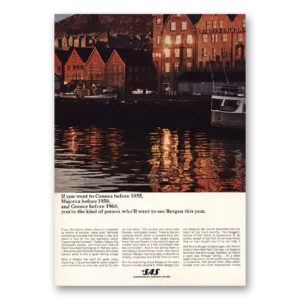 1965 SAS Scandinavian Airlines Print Ad | Cannes Before 1955