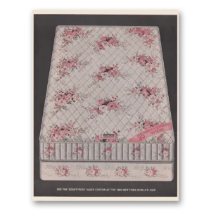 1965 Simmons Beautyrest Print Ad | Worlds Fair