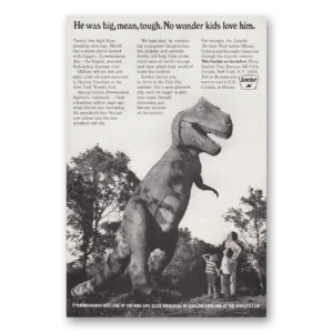 1965 Sinclair Print Ad | Tyrannosaurus Rex Big, Mean, Tough