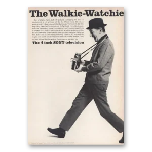 1965 Sony Portable TV Print Ad | Walkie Watchie