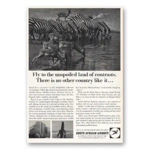 1965 South African Airways Print Ad | Unspoiled Land