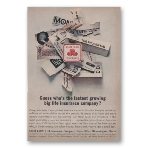 1965 State Farm Insurance Print Ad | Fastest Growing Big Life Insurance Company