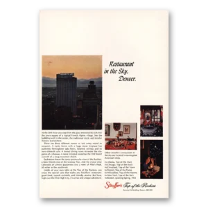 1965 Stouffers Print Ad | Restaurant In The Sky Denver