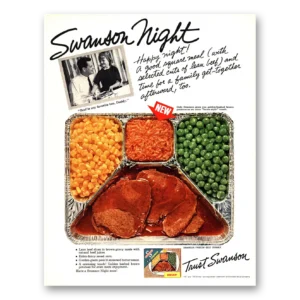 1965 Swanson TV Dinner Print Ad | Happy Night