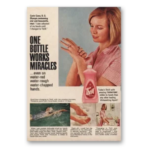 1965 Thrill Dishwashing Liquid Print Ad | Works Miracles