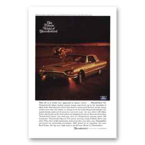 1965 Ford Thunderbird Print Ad | Gold Helicopter