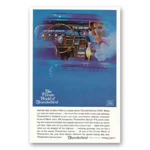 1965 Ford Thunderbird Print Ad | Lady Blue