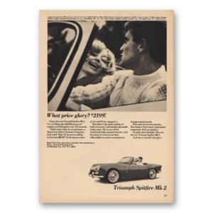 1965 Triumph Spitfire Print Ad | What Price Glory