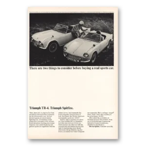 1965 Triumph TR4 Print Ad | Real Sports Car