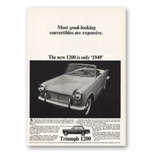 1965 Triumph Print Ad | Most Good Looking Convertibles Expensive