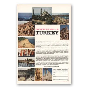 1965 Turkey Print Ad | Two Worlds Are Yours