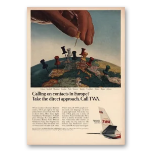 1965 TWA Airlines Print Ad | Calling On Contacts