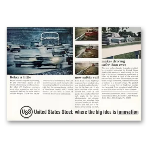 1965 United States Steel Print Ad | Relax Little