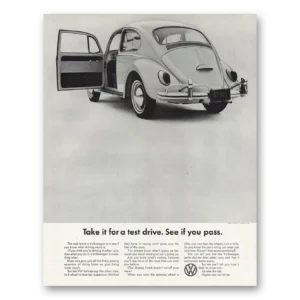 1965 Volkswagen Beetle Print Ad | Test Drive