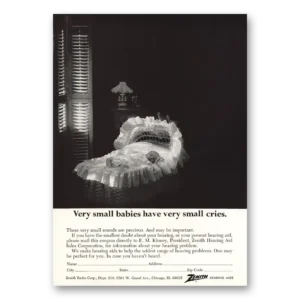 1965 Zenith Hearing Aid Print Ad | Small Cries