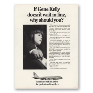 1966 American Airlines Print Ad | Gene Kelly