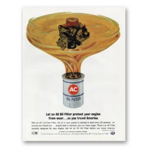 1966 AC Oil Filter Print Ad | Protect Engine
