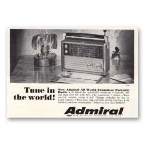 1966 Admiral Radio Print Ad | All World