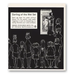 1966 Prince Matchabelli Print Ad | Abano Darling Of Wet Set