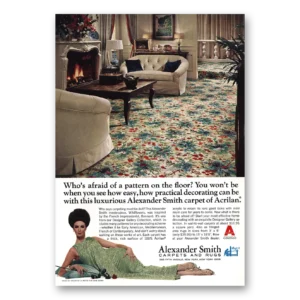 1966 Alexander Smith Carpet Print Ad | Afraid Of Pattern