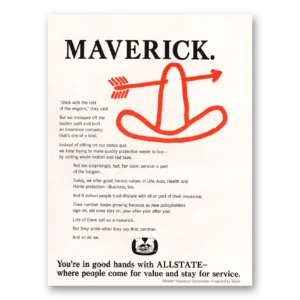 1966 Allstate Insurance Print Ad | Maverick