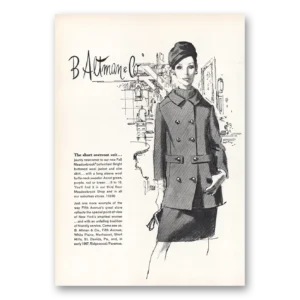1966 B Altman Print Ad | Short Overcoat Suit