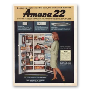 1966 Amana Refrigerators Print Ad | Because People Know
