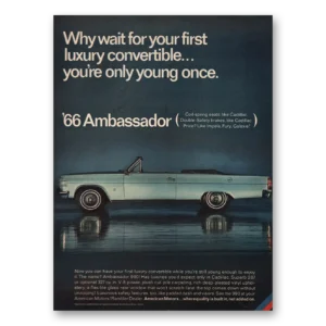 1966 AMC Ambassador Print Ad | Luxury Convertible