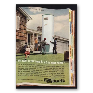 1964 A O Smith Print Ad | Room In Your Home Water Heater