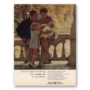 1966 AT&T Print Ad | Share Happy Family Feeling Sunday
