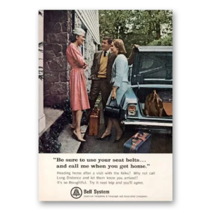 1966 Bell Telephone Print Ad | Seat Belts