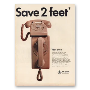 1966 Bell Telephone Print Ad | Two Feet