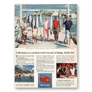 1966 Bermuda Print Ad | Break Worlds Records Fishing
