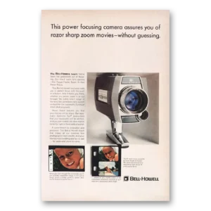 1966 Bell & Howell Print Ad | Power Focusing Camera Razor Sharp
