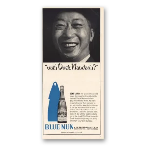 1966 Blue Nun Wine Print Ad | Duck Mandarin