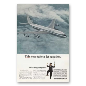 1966 Boeing Jets Print Ad | Jet Vacation
