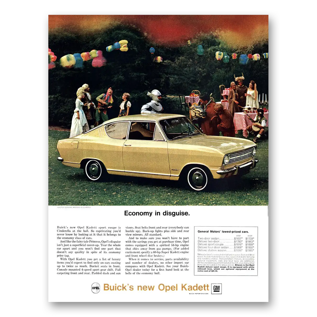 1966 Buick Opel Kadett Print Ad | Disguise
