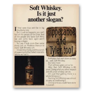 1966 Calvert Whiskey Print Ad | Tippecanoe And Tyler Too