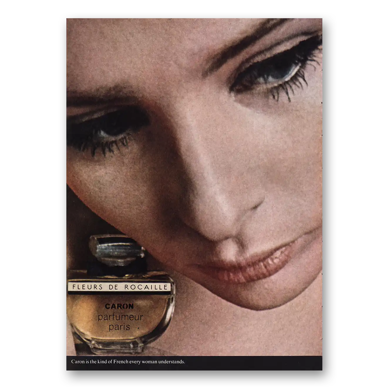 1966 Caron Perfume Print Ad | Fleurs De Rocaille