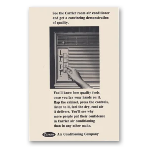 1966 Carrier Air Conditioning Print Ad | Convincing