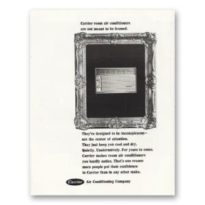1966 Carrier Air Conditioning Print Ad | Not Meant To Be Framed