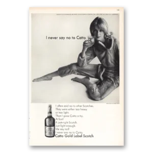 1966 Cattos Scotch Print Ad | I Never Say No