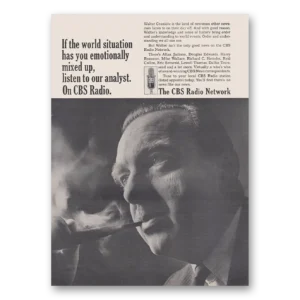 1966 CBS Radio Print Ad | Walter Cronkite