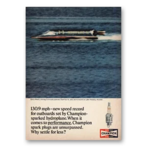1966 Champion Spark Plugs Print Ad | Gary Walin
